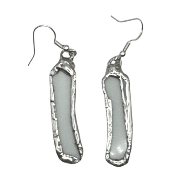 Broken China 925 Earrings From Rare Bavaria Tirschenreuth Franklin 4177 Plate - Picture 7 of 16